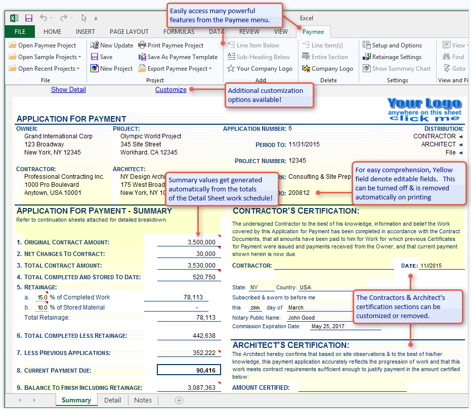 Aia Invoice Template Excel